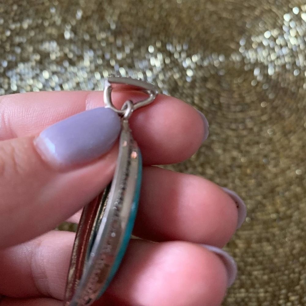 Silver Turquoise Stone Pendant - Picture 4 of 6